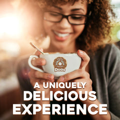 The Original Donut Shop poured cup in a kitchen showing creamy flavor appeal