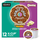 The Original Donut Shop front packaging showing flavor duo and benefit of quick flavored coffee