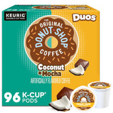 The Original Donut Shop front box showing product and flavor on shelf, clear benefit