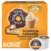 The Original Donut Shop front box showing 60 pods and branding, highlights convenience