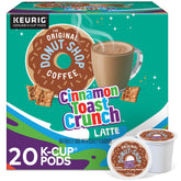 The Original Donut Shop front packaging showing 20-count K-Cup pods and bold design benefit convenience