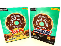 The Original Donut Shop brewed cup with steam, quick candy-inspired coffee enjoyment