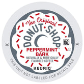 The Original Donut Shop front packaging showing festive peppermint design and easy use