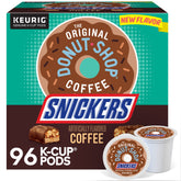 The Original Donut Shop front packaging showing SNICKERS flavor and value pack