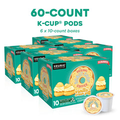Close-up of a K-Cup pod from The Original Donut Shop highlighting sealed freshness benefit