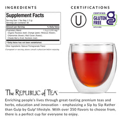 Box of The Republic of Tea on kitchen counter suggesting everyday convenience