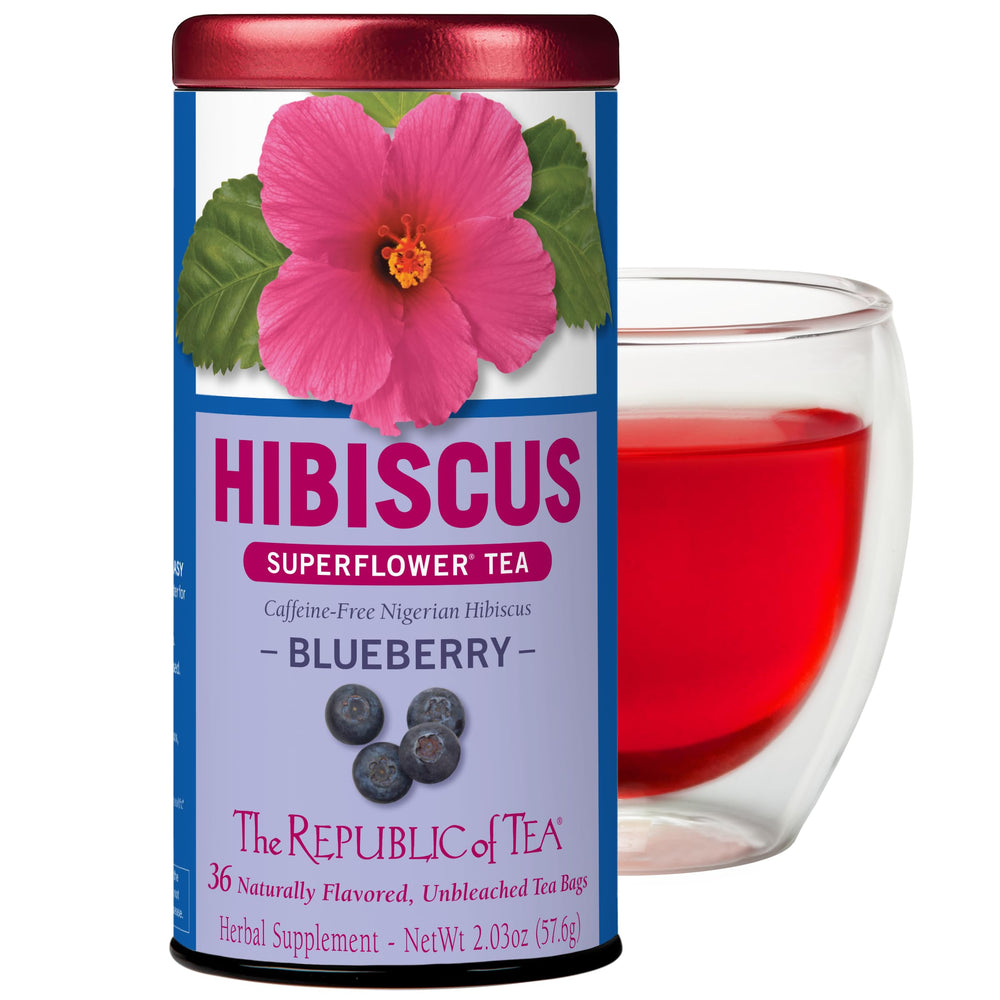 The Republic of Tea front packaging showing 36-count and convenience