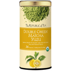 The Republic of Tea canister front showing packaging and freshness benefit