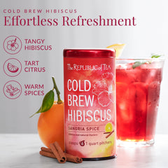 The Republic of Tea cold brew pouch close-up highlighting convenience