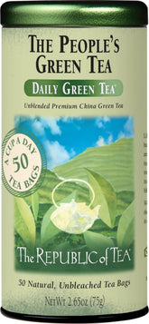 The Republic of Tea front box view showing 50-count and benefits