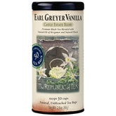 The Republic of Tea front packaging showing 50-count tin and bold branding benefit convenience