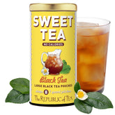 The Republic of Tea front packaging showing keto sweet iced black tea benefits
