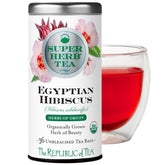 The Republic of Tea front packaging showing box and count, clear origin and benefit