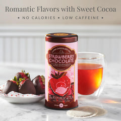 The Republic of Tea close-up rooibos and cocoa kernels showing rich texture benefit