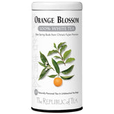 The Republic of Tea front box showing orange blossom white tea benefits
