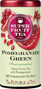 The Republic of Tea front packaging showing 50-count, clear branding and benefits