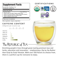 The Republic of Tea brewed cup in a mug showing smooth color and ready-to-drink benefit