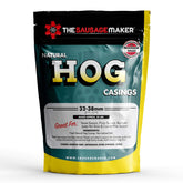 The Sausage Maker front packaging showing natural hog casings and easy-to-follow instructions