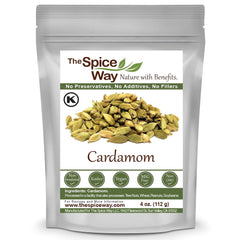 The Spice Way front packaging shows fresh pods and benefits of quality