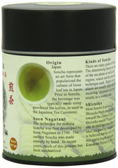 Close-up of The Tao of Tea sencha loose leaves highlighting texture and bright color