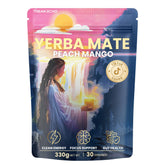 THEANECHO front packaging showing peach mango flavor and 30 servings benefit