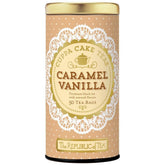The Republic of Tea front packaging showing 50-count box and indulgent branding benefit