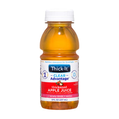 Thick-It bottle front packaging showing apple juice and 8 oz size for convenience
