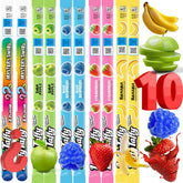 Think Candy front packaging showing ten large taffy ropes and resealable bag for convenience