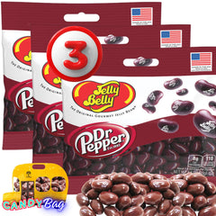 Think FWD front packaging showing three Dr. Pepper jelly bean bags and branding, convenient gift