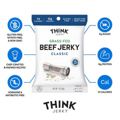 Think Jerky close-up of jerky texture highlighting tender chew benefit