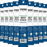 Think Jerky front packaging showing 20-pack and clean ingredient benefits