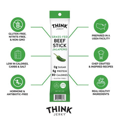 Think Jerky individually wrapped single stick for portable convenient snacking