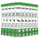Think Jerky front packaging showing 10-pack and benefits for easy identification
