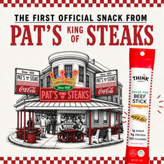 Think Jerky cheese detail image showing melted cheese notes and authentic cheesesteak taste