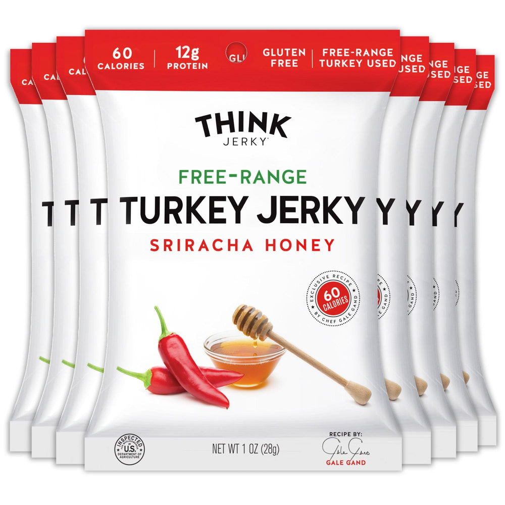 Think Jerky front packaging showing flavor and benefits for on-the-go snack