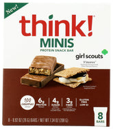 thinkThin front packaging showing minis and flavor, clear portion benefit