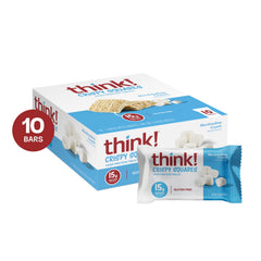 thinkThin single unwrapped bar exposing marshmallow coating and easy snackability