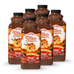 Third Street Chai front label view showing organic ginger chai and benefits