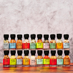 Thoughtfully Smokehouse jar labels close-up highlighting easy identification and variety