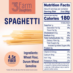 Three Farm Daughters two-pack spaghetti stacked for pantry convenience and value
