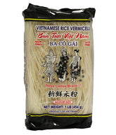 Three Ladies front packaging showing 16 oz gluten-free rice sticks and product details
