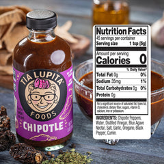 Tia Lupita sauce poured over tacos adding smoky-sweet flavor and visual appeal