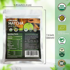 Tian Hu Shan scoop of matcha powder highlighting fine grind for smooth mixing