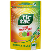 Tic Tac Fruit Adventure front resealable bag showing branding and bulk size benefit