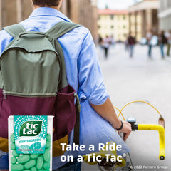 detailed texture of Tic Tac mint surface emphasizing crisp dissolve