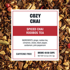 Tiesta Tea spices arranged with cinnamon and ginger showing ingredient clarity