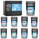 Tiesta Tea front packaging showing nine loose leaf pouches, great for gifting