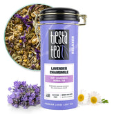 Tiesta Tea front packaging showing resealable pouch and calming branding