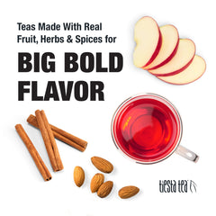 Glass of iced Tiesta Tea Nutty Almond Cream poured over ice for refreshing flavor