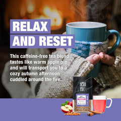 Steaming cup of Tiesta Tea Nutty Almond Cream showcasing comforting warmth